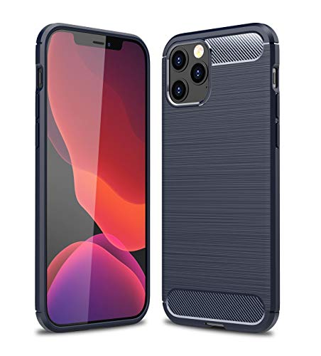 Cruzerlite für iPhone 12 hülle, für iPhone 12 Pro hülle, Kohlefaser Textur Design Abdeckung Anti-Scratch Stoßdämpfung Schutzhülle für iPhone 12 Case/für iPhone 12 Pro Case (Blue) von Cruzerlite