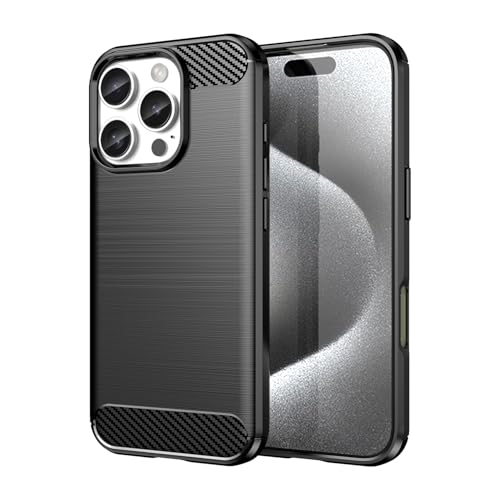 Cruzerlite Case für iPhone 16 Pro: Carbon Fiber Texture Design, Anti-Scratch, Stoßdämpfend, Schwarz von Cruzerlite