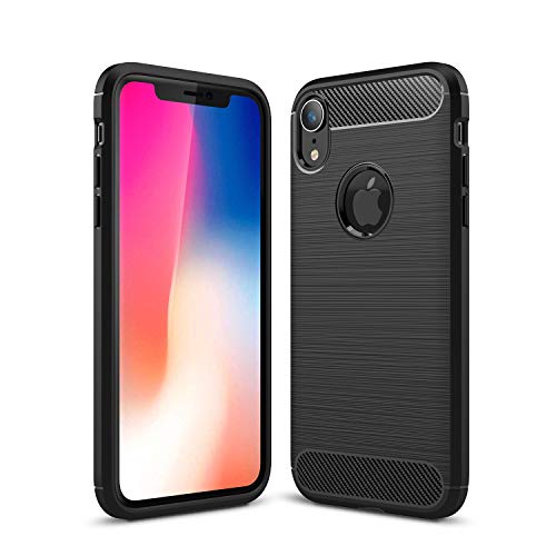 Cruzerlite für iPhone XR hülle, Kohlefaser Textur Design Abdeckung Anti-Scratch Stoßdämpfung Schutzhülle für iPhone XR Case 6.1" (Black) von Cruzerlite