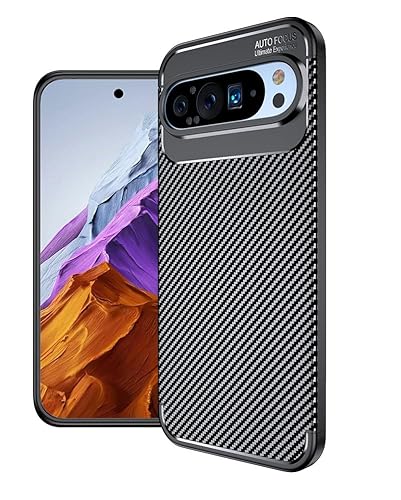 Cruzerlite Compatible with Google Pixel 9 Pro XL hülle, Carbon Fiber Texture Design Cover Anti-Scratch Shock Absorption Case Schutzhülle für Google Pixel 9 Pro XL Case (2024) (Carbon Black) von Cruzerlite