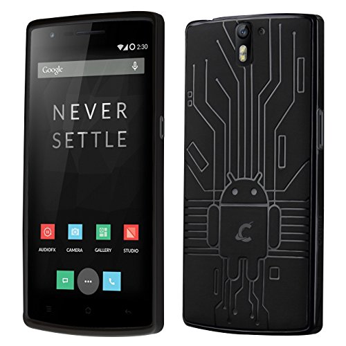 Cruzerlite Compatible with OnePlus One hülle Bugdroid Soft TPU Schutzhülle für OnePlus One Cover schwarz von Cruzerlite