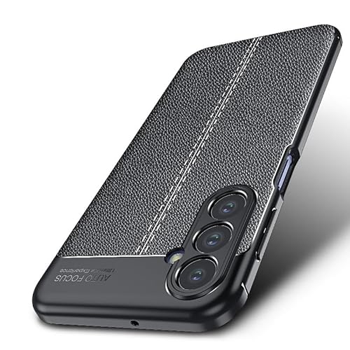 Cruzerlite Compatible with Samsung Galaxy M34 hülle, Carbon Fiber Texture Design Shock Absorption Schutzhülle Designed for Samsung Galaxy M34 Case (2023) (Leather Black) von Cruzerlite