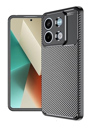 Cruzerlite Compatible with Xiaomi Redmi Note 13 hülle, Carbon Fiber Texture Design Shock Absorption Schutzhülle Designed for Xiaomi Redmi Note 13 5G Case (2023) (Carbon Black) von Cruzerlite