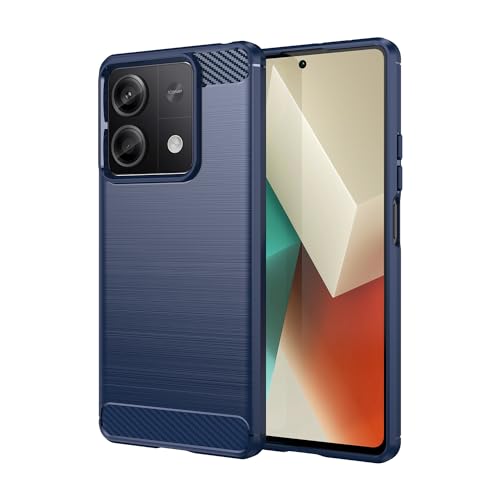 Cruzerlite Compatible with Xiaomi Redmi Note 13 hülle, Carbon Fiber Texture Design Shock Absorption Schutzhülle Designed for Xiaomi Redmi Note 13 Case (2023) (Blue) von Cruzerlite