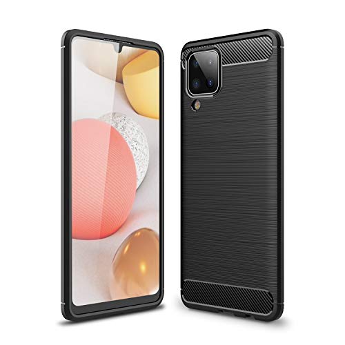 Cruzerlite Galaxy A12 hülle, Galaxy A12 5G hülle, Carbon Fiber Texture Design Case Schutzhülle für Samsung Galaxy A12 5G (Black) von Cruzerlite