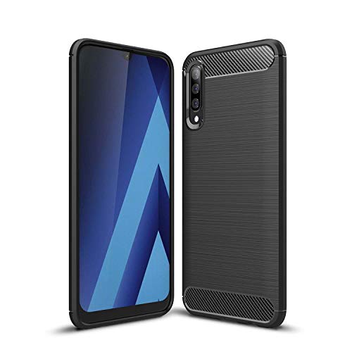 Cruzerlite Galaxy A70s hülle, Galaxy A70 hülle, Carbon Fiber Texture Design Cover Anti-Scratch Shock Absorption Case Schutzhülle für Samsung Galaxy A70s/ A70 (Black) von Cruzerlite