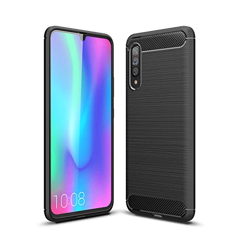 Cruzerlite Galaxy A90 5G hülle, Carbon Fiber Texture Design Cover Anti-Scratch Shock Absorption Case Schutzhülle für Samsung Galaxy A90 5G (Black) von Cruzerlite