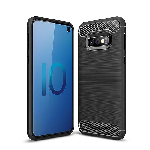 Cruzerlite Galaxy S10e hülle, Carbon Fiber Shock Absorption Slim TPU Cover Schutzhülle für Samsung Galaxy S10e (Black) von Cruzerlite