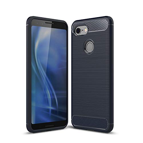 Cruzerlite für Google Pixel 3 hülle, Kohlefaser Textur Design Abdeckung Anti-Scratch Stoßdämpfung Schutzhülle für Google Pixel 3 Case (Blue) von Cruzerlite