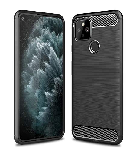 Cruzerlite für Google Pixel 5 hülle, Kohlefaser Textur Design Abdeckung Anti-Scratch Stoßdämpfung Schutzhülle für Google Pixel 5 Case (2020) (Black) von Cruzerlite