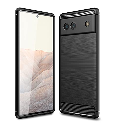 Cruzerlite Google Pixel 6a hülle, Carbon Fiber Texture Design Shock Absorption Schutzhülle für Google Pixel 6a Case (2022) (Black) von Cruzerlite