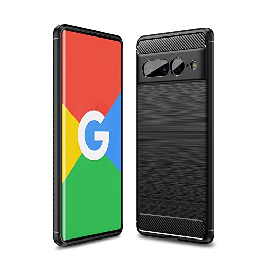 Cruzerlite Google Pixel 7 Pro hülle, Carbon Fiber Texture Design Shock Absorption Schutzhülle für Google Pixel 7 Pro 5G hülle (2022) (Black) von Cruzerlite