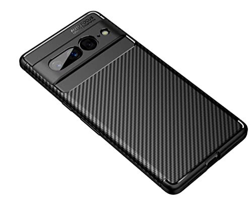 Cruzerlite Google Pixel 7 Pro hülle, Carbon Fiber Texture Design Shock Absorption Schutzhülle für Google Pixel 7 Pro 5G hülle (2022) (Carbon Black) von Cruzerlite