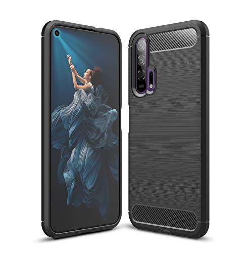 Cruzerlite für Honor 20 Pro hülle, Kohlefaser Textur Design Abdeckung Anti-Scratch Stoßdämpfung Schutzhülle für Huawei Honor 20 Pro Case (Black) von Cruzerlite