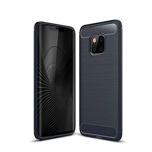 Cruzerlite Huawei Mate 20 Pro hülle, Mate 20 Pro hülle, Carbon Fiber Shock Absorption Slim TPU Cover Schutzhülle für Huawei Mate 20 Pro (Blue) von Cruzerlite