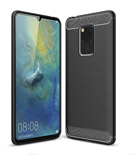 Cruzerlite Huawei Mate 20X hülle, Mate 20X hülle, Carbon Fiber Shock Absorption Slim TPU Cover Schutzhülle für Huawei Mate 20X (Black) von Cruzerlite