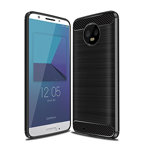 Cruzerlite für Moto G6 hülle, Kohlefaser Textur Design Abdeckung Anti-Scratch Stoßdämpfung Schutzhülle für Moto G6 Case (Black) von Cruzerlite