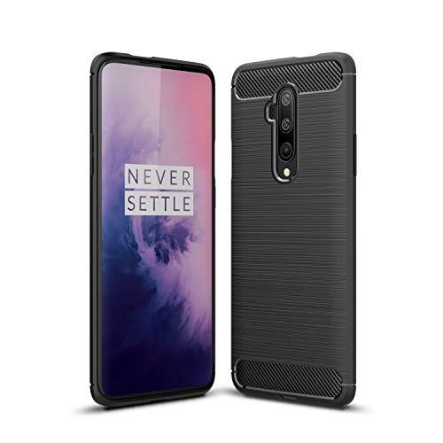 Cruzerlite OnePlus 7T Pro hülle, Carbon Fiber Texture Design Cover Anti-Scratch Shock Absorption Case Schutzhülle für OnePlus 7T Pro (Black) von Cruzerlite