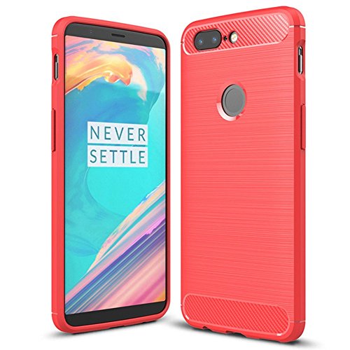 Cruzerlite Oneplus 5t hülle, Oneplus 5t Schutzhülle, Carbon Fiber TPU Cover Schutzhülle für Oneplus 5t (Red) von Cruzerlite