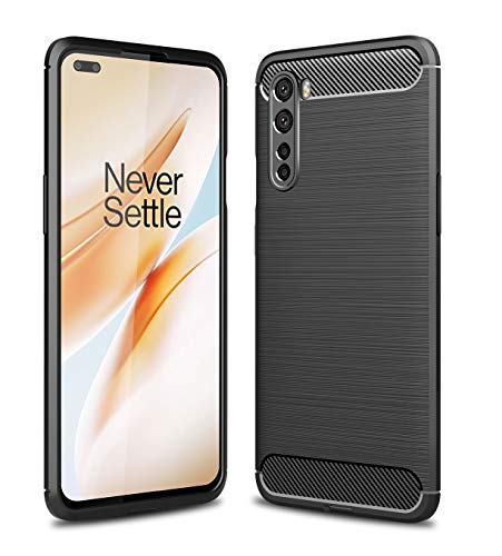 Cruzerlite Oneplus Nord hülle, Oneplus 8 Nord hülle, Oneplus Z hülle, Carbon Fiber Texture Design Cover Anti-Scratch Shock Absorption Case Schutzhülle für Oneplus Nord (2020) (Black) von Cruzerlite