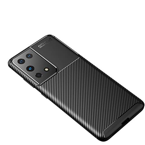 Cruzerlite Samsung Galaxy S21 Ultra hülle, Carbon Fiber Texture Design Cover Anti-Scratch Shock Absorption Case Schutzhülle für Samsung Galaxy S21 Ultra (Carbon Black) von Cruzerlite