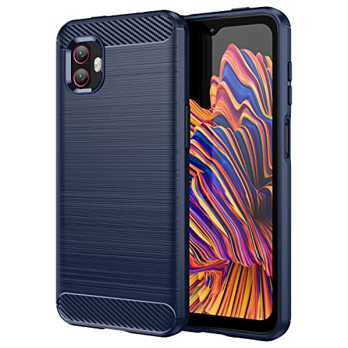 Cruzerlite für Samsung XCover 6 Pro hülle, Carbon Fiber Texture Design Shock Absorption Schutzhülle für Samsung XCover 6 Pro hülle (2022) (Blue) von Cruzerlite