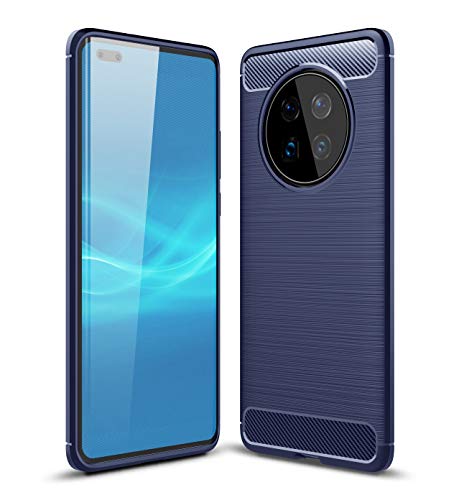 Cruzerlite für Huawei Mate 40 Pro hülle, Kohlefaser Textur Design Abdeckung Anti-Scratch Stoßdämpfung Schutzhülle für Huawei Mate 40 Pro Case (2020) (Blue) von Cruzerlite