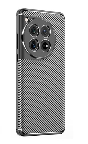 Cruzerlite hülle für Oneplus 12 hülle, Carbon Fiber Texture Design Cover Anti-Scratch Shock Absorption Case Schutzhülle für Oneplus 12 Case (2023) (Carbon Black) von Cruzerlite