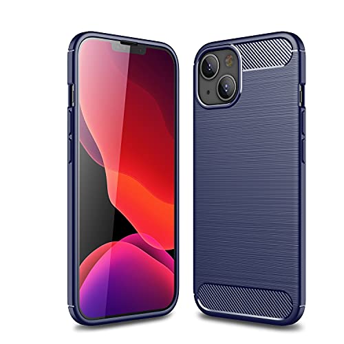 Cruzerlite für iPhone 13 hülle, Carbon Fiber Texture Design Cover Anti-Scratch Shock Absorption Case Schutzhülle für iPhone 13 (2021) (Blue) von Cruzerlite