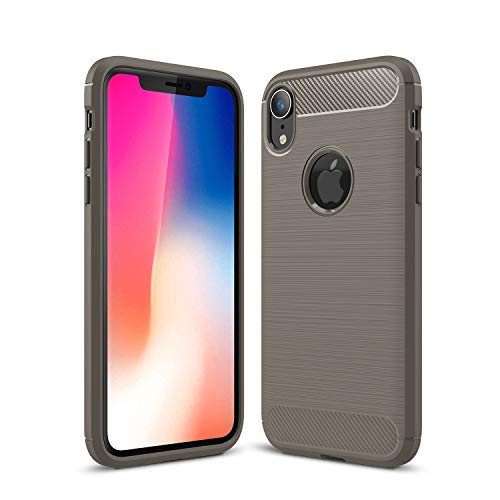 Cruzerlite iPhone XR hülle, Carbon Fiber Shock Absorption Slim TPU Cover Schutzhülle für iPhone XR 6.1" (Gray) von Cruzerlite
