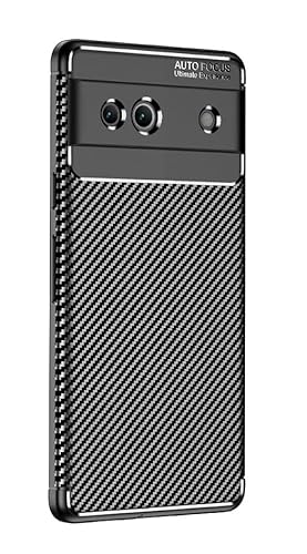 Google Pixel 7a hülle, Cruzerlite Carbon Fiber Texture Design Shock Absorption Schutzhülle für Google Pixel 7a 5G hülle (2023) (Carbon Black) von Cruzerlite