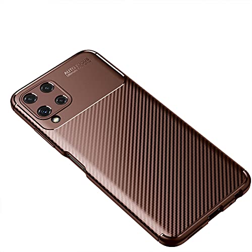 Samsung Galaxy A22 4G hülle, Cruzerlite Carbon Fiber Texture Design Cover Anti-Scratch Shock Absorption Case Schutzhülle für Samsung Galaxy A22 4G (Carbon Coffee) von Cruzerlite