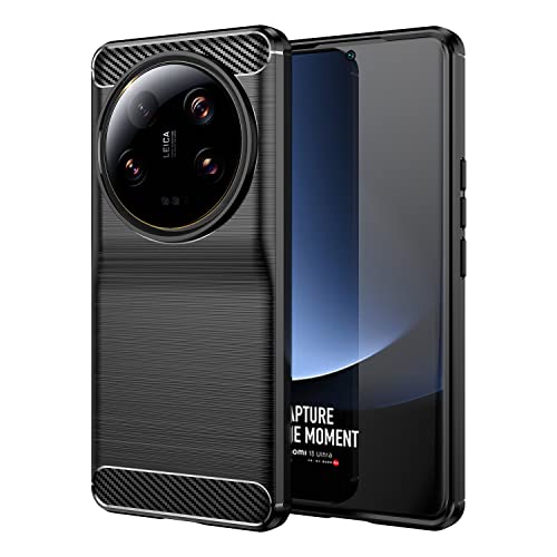 Cruzerlite Xiaomi Mi 13 Ultra hülle, Carbon Fiber Texture Design Cover Anti-Scratch Shock Absorption Case Schutzhülle für Xiaomi Mi 13 Ultra (2023) (Black) von Cruzerlite