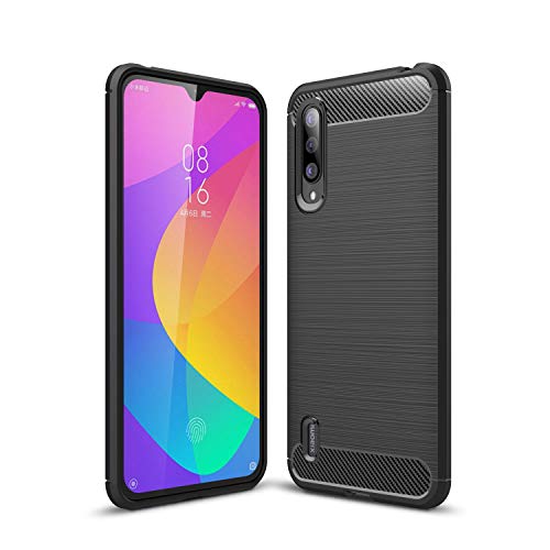 Cruzerlite Case für Xiaomi Mi 9 Lite hülle, Carbon Fiber Texture Design Cover Anti-Scratch Shock Absorption Case Schutzhülle für Xiaomi Mi 9 Lite (Black) von CRU