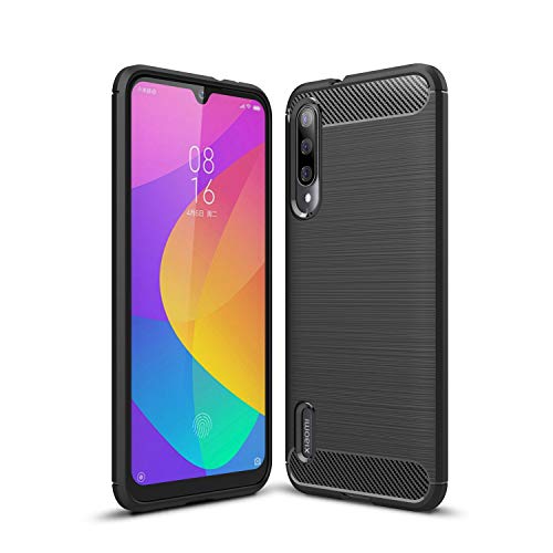 Cruzerlite für Xiaomi Mi A3 hülle, Kohlefaser Textur Design Abdeckung Anti-Scratch Stoßdämpfung Schutzhülle für Xiaomi Mi A3 Case (Black) von CRU