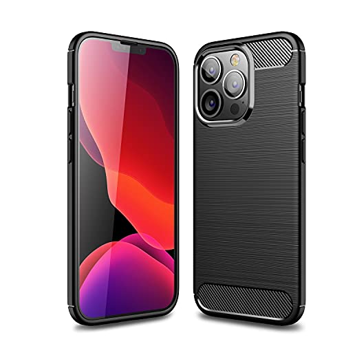 Cruzerlite Case für iPhone 13 Pro hülle, Carbon Fiber Texture Design Cover Anti-Scratch Shock Absorption Case Schutzhülle für iPhone 13 Pro (2021) (Black) von Cruzerlite