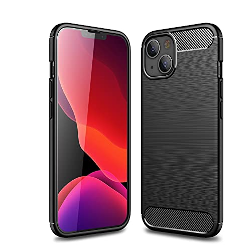 Cruzerlite für iPhone 13 hülle, Carbon Fiber Texture Design Cover Anti-Scratch Shock Absorption Case Schutzhülle für iPhone 13 (2021) (Black) von Cruzerlite