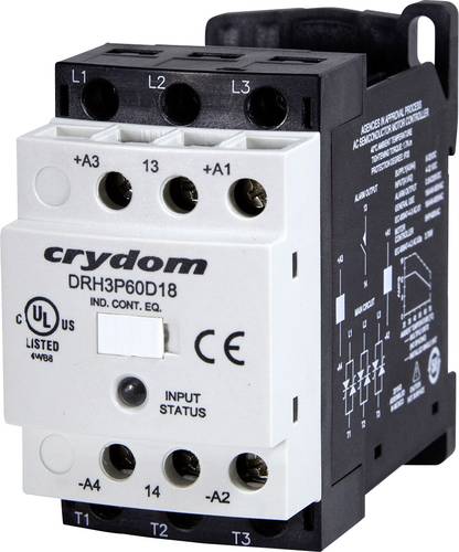 Crydom DRH3P60D18 Halbleiterschütz Nullspannungsschaltend 18A 1St. Crydom DRH3P60D18 Halbleiterschütz Nullspannungsschaltend 18A 1St. von Crydom
