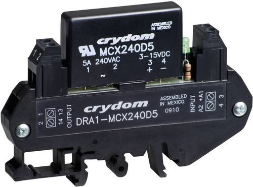Crydom Halbleiterrelais DRA1-MCX240D5 5A Schaltspannung (max.): 280 V/AC Nullspannungsschaltend 1St. von Crydom