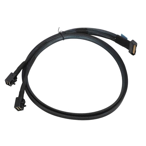 Cryfokt 31,5 Zoll 8i Bis 2 SFF 8643 Kabel, Versilbertes OFC- und Aluminiummaterial, Stabile Verbindung PCIE 5.0 32GT/s für MCIO X8 Bis SAS HD SFF 8643 Kabel für Serverdatenzentrum von Cryfokt
