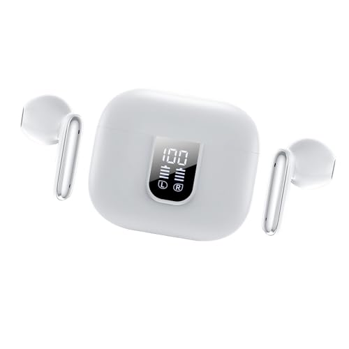 Cryfokt Active Rauschstündung Drahtlose Ohrhörer für Musikspielsport, IPX5 Wasserdichtes Clear Call in Ohrbluetooth 5.4 Kopfhörer Stereo -Bass -Ohr -Ohrknospen mit LED -Display, Weiß Cryfokt Active Rauschstündung Drahtlose Ohrhörer für Musikspielsport, IPX5 Wasserdichtes Clear Call in Ohrbluetooth 5.4 Kopfhörer Stereo -Bass -Ohr -Ohrknospen mit LED -Display, Weiß von Cryfokt