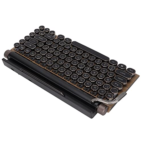 Cryfokt Mechanische Tastatur, Computertastatur, 2000-mA-Batterie, Einzigartiges Design, Einfache Bedienung, Verschleißfestigkeit, für Schule, Zuhause, Büro von Cryfokt