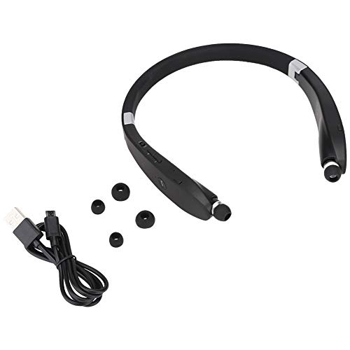 Cryfokt SX-991 2-in-1-Halsband-Kopfhörer mit Erweitertem CSR5.0 -Chip, Faltbarer Halshänge-Typ Teleskope Headset Wireless Ohrhörer, Langlebiger Batterie (Black) von Cryfokt
