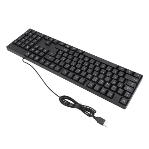 Cryfokt Tastatur in Minderheitensprache, 104 Tasten, USB-Kabel, Plug-and-Play, Langlebig, Weit Verbreitet für Spiele (Spanisches QWETZ-Layout) von Cryfokt