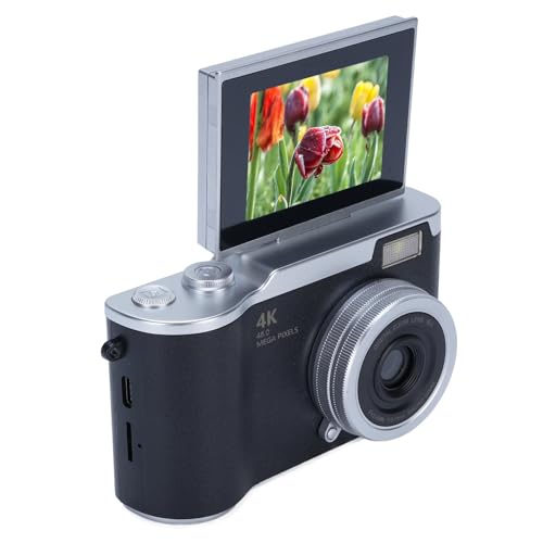 Digitalkamera, 1080p 48MP 2,4 -Zoll -HD -Display 18x Zoom Auto Focus Vlogging Camera Anti Shake Compact Point Camera für Jungen Mädchen Kinder Kids Seniors Student, Unterstützt von Cryfokt