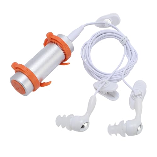 IPX8 8 GB Schwimmwasser -MP3 -Player, Tragbarer Aluminium -Shell -Musikplayer mit Wasserdichtem Ohrhörer Zum Schwimmen Surfen, Einfach Navigation MP3 -Player (Silver) von Cryfokt