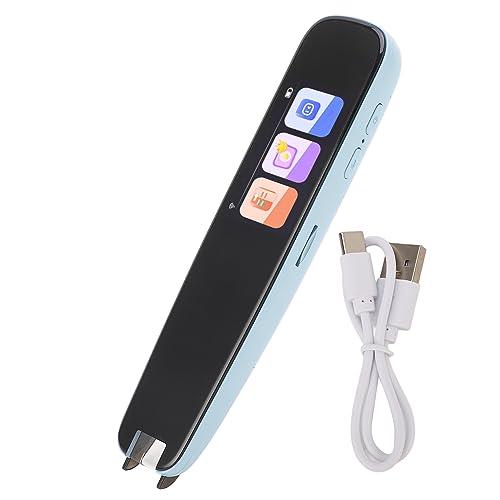 Intelligenter Scannerstift, Digitaler Textmarker-Lesestift, Kabellos mit Batterie-Touchscreen, Effizienter Scanstift für Sprachübersetzer für Englisch-Chinesisch-Lernen von Cryfokt