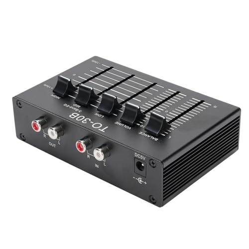 Phono Turntable Preamp, EQ 2 Channel Digital Sound Equalizer, 3 Band 12 DB Hohe Mid -Mid -Ton - -Stereo -Stereo -Vorverstärker mitRCA, fürVinyl Player, Plattentable, Autokonsum Phono Turntable Preamp, EQ 2 Channel Digital Sound Equalizer, 3 Band 12 DB Hohe Mid -Mid -Ton - -Stereo -Stereo -Vorverstärker mitRCA, fürVinyl Player, Plattentable, Autokonsum von Cryfokt