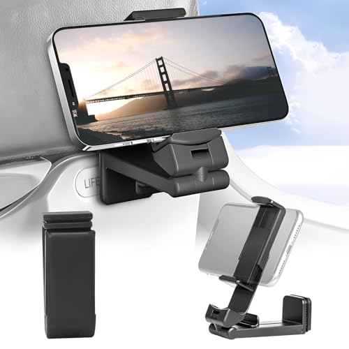 Flugzeug-Handyhalter, Tragbarer Universeller Reise-Handyhalter mit Multi-Direktionaler 360°-Rotation, Flugzeugzubehör Reise-Muss-Haben Freihändiger Handyhalter für Sitzlehne,Tisch,Zuhause,Küche,Büro Flugzeug-Handyhalter, Tragbarer Universeller Reise-Handyhalter mit Multi-Direktionaler 360°-Rotation, Flugzeugzubehör Reise-Muss-Haben Freihändiger Handyhalter für Sitzlehne,Tisch,Zuhause,Küche,Büro von Crymow