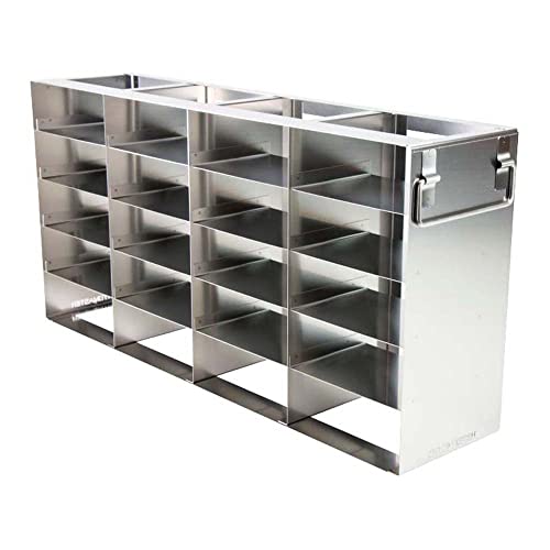 Cryomaster 4-6204 Edelstahl Schrankgestell für 20 Kryoboxen Kapazität, 565mm x 139mm x 279mm, Silber von Cryomaster